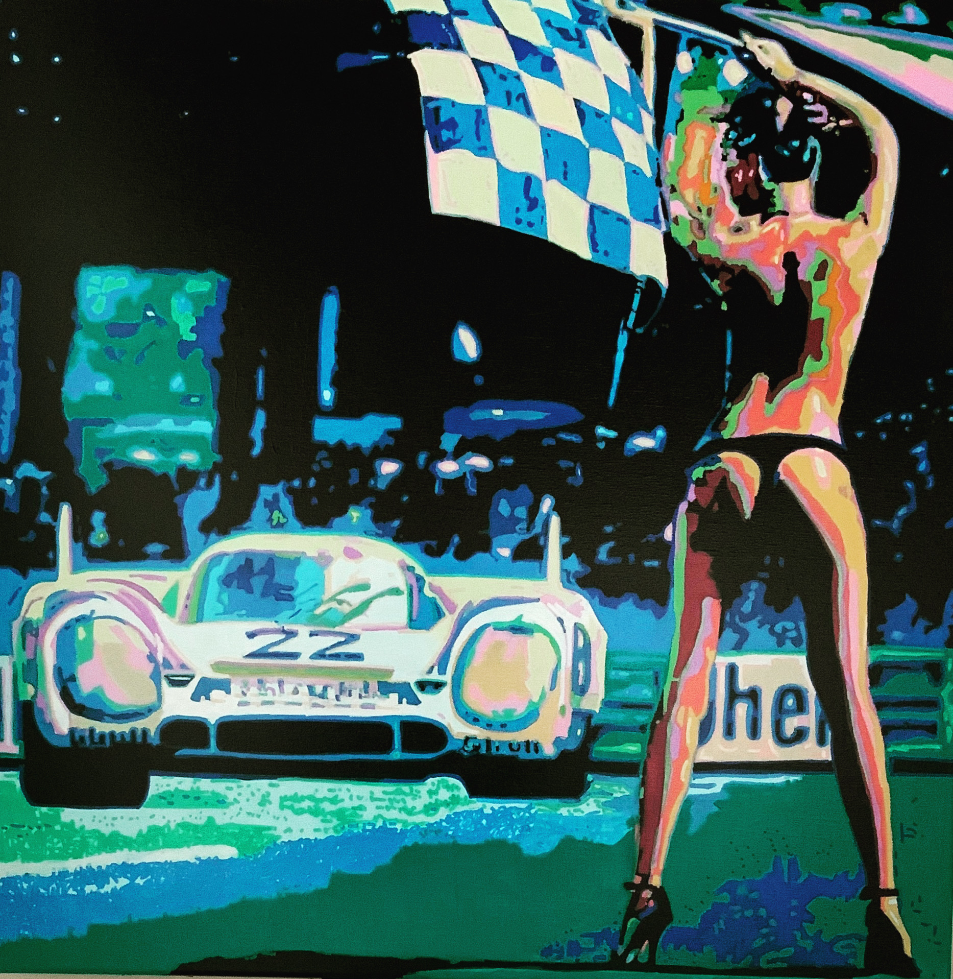 Automotive art: finish Le Mans