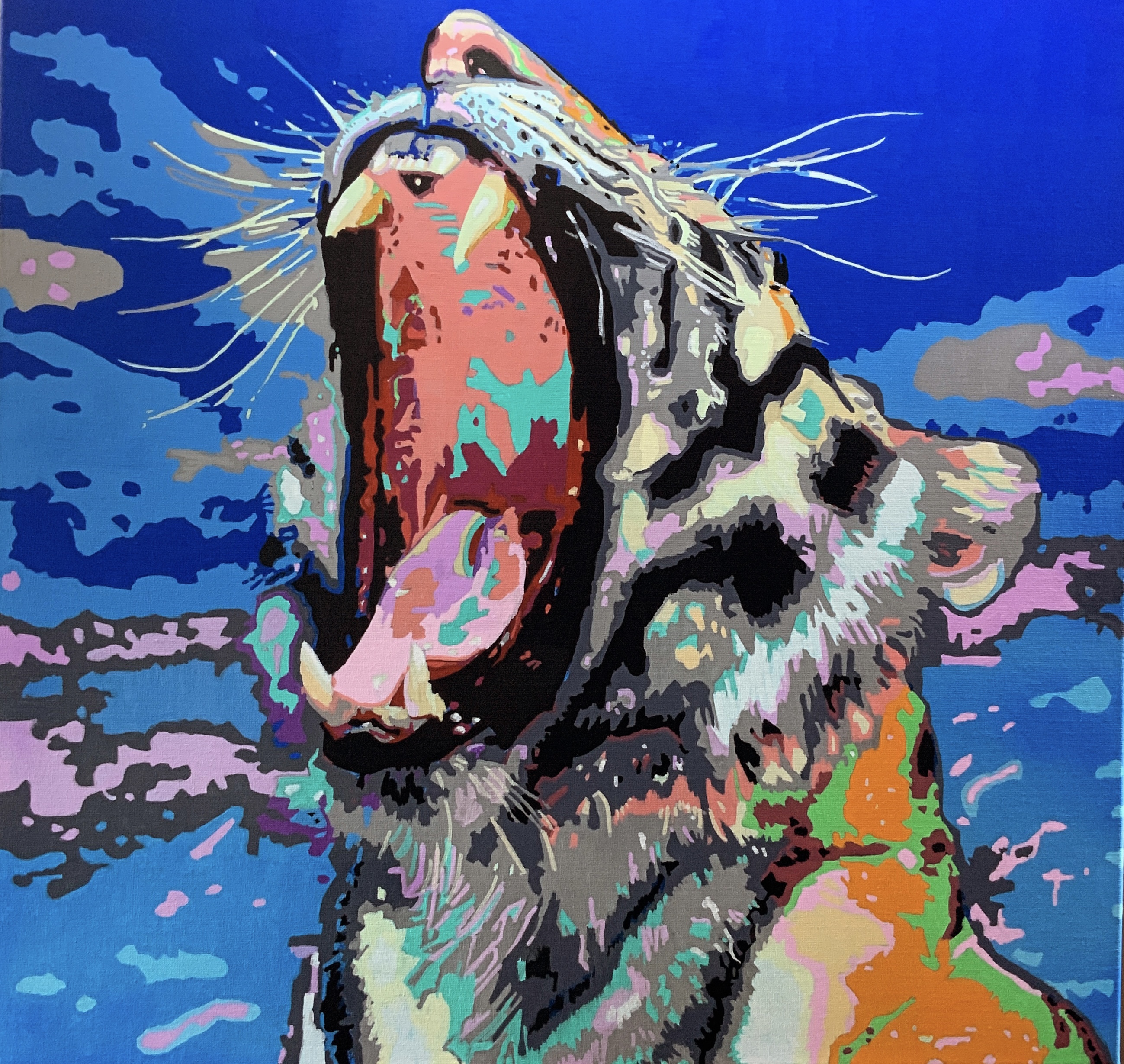 Tijger in popartstyle