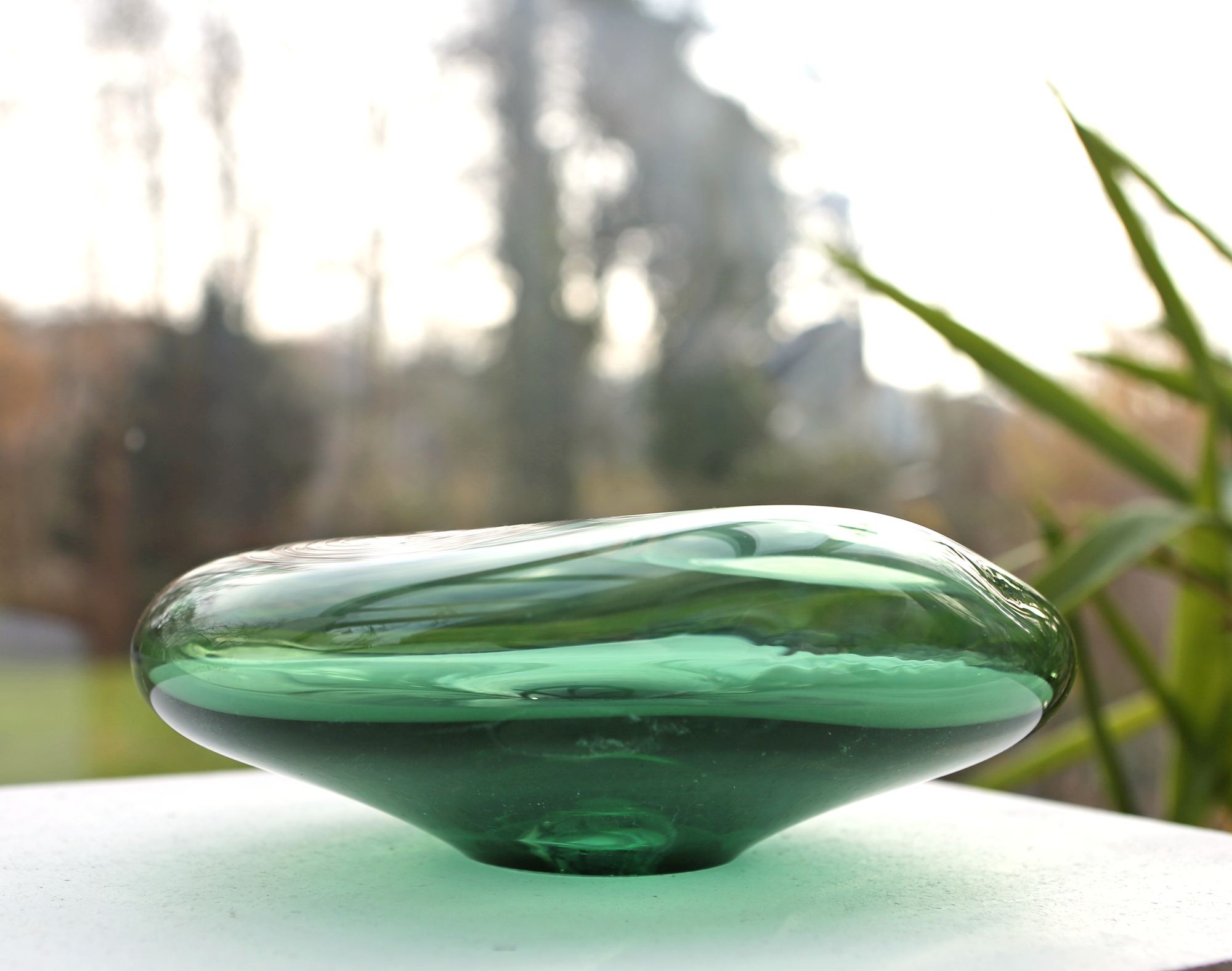 Seeds, mond geblazen glas steen, groen & rood