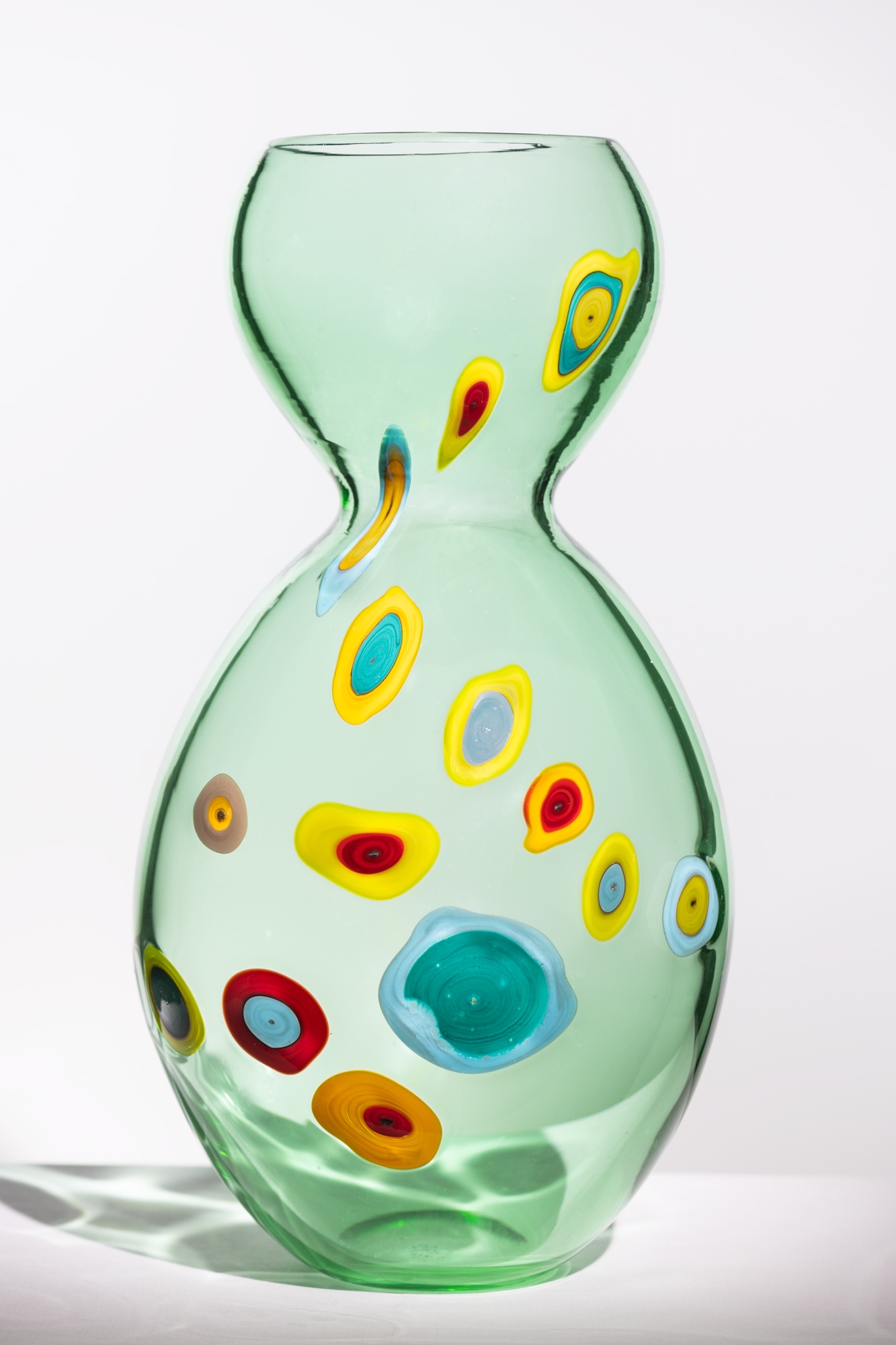 Seeds, mouth blown glass vessel made in collaboration with a glass master from Murano