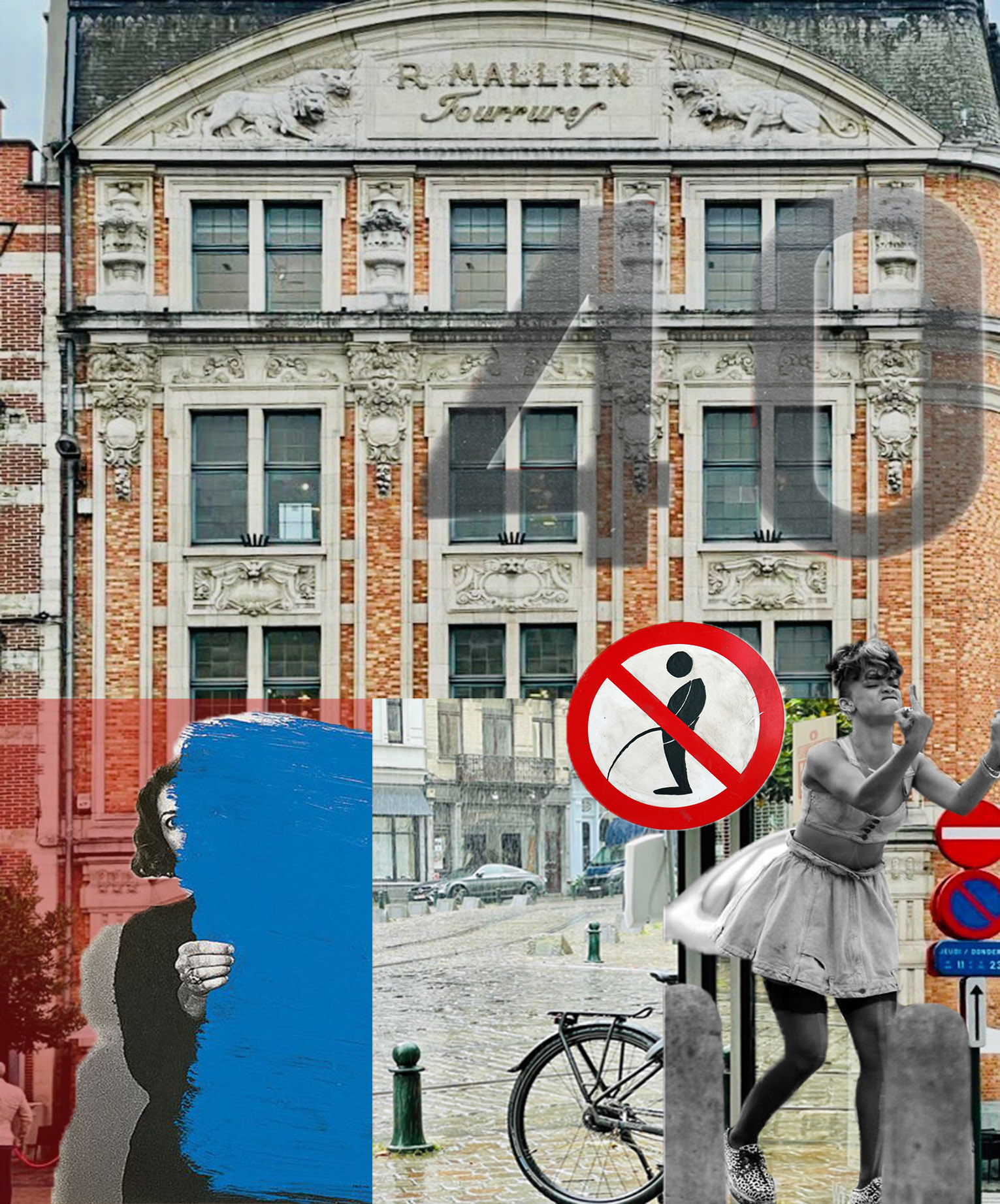 collage, grand sablon, bruxelles,  surréalisme