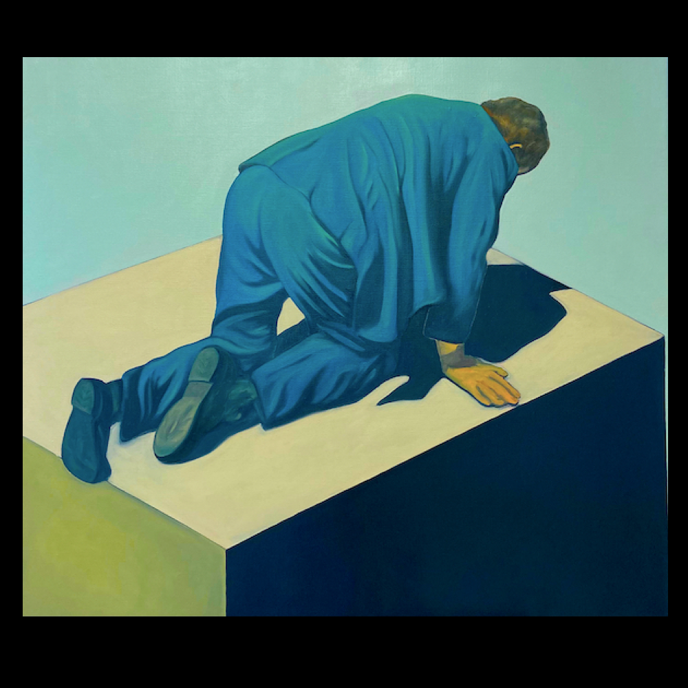 Painting "I've crawled on six crooked highways" 80x85 cm