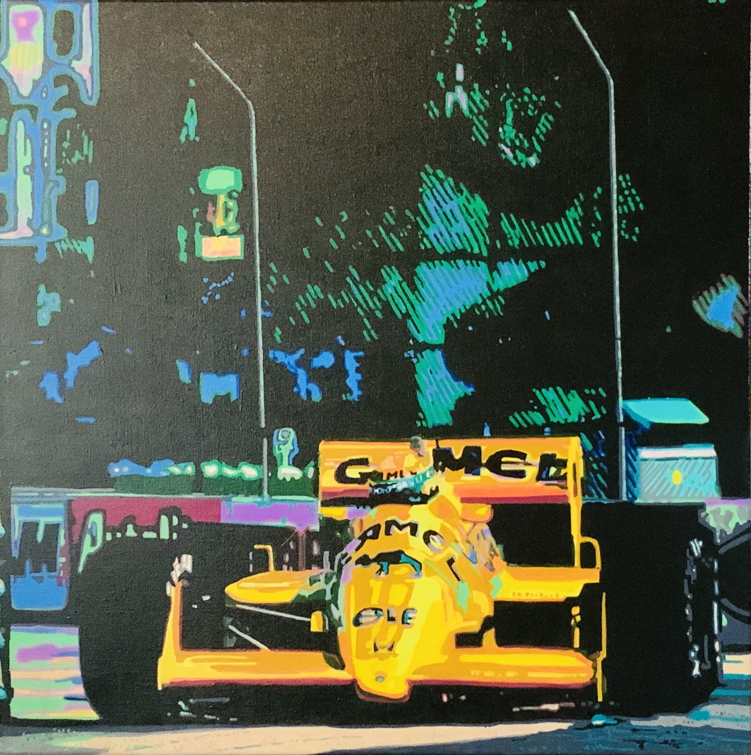Lotus F1 with driver Ayrton Senna