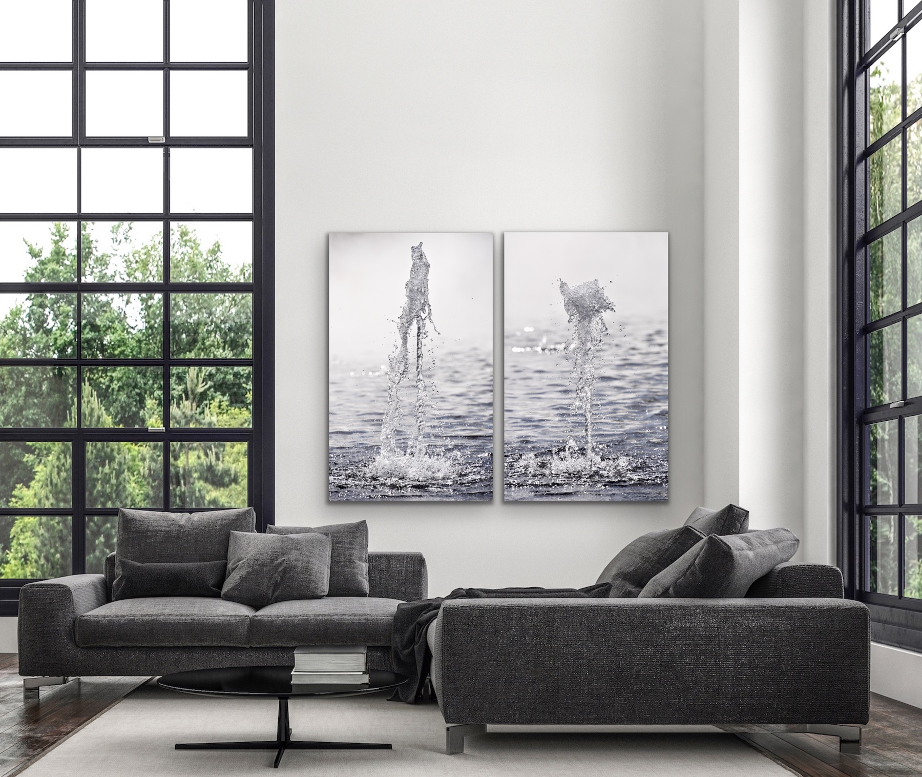 Diptych "Cape Canaveral" and "Mischief", magic of water