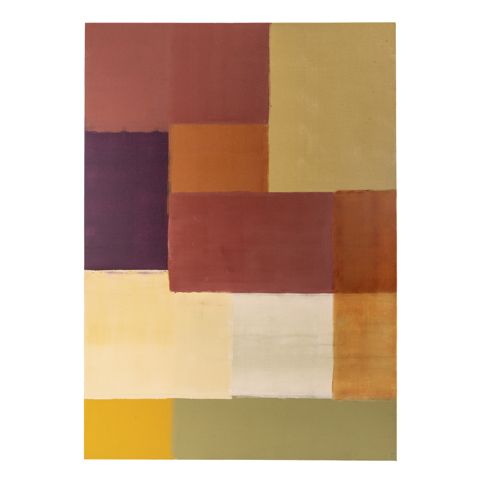 Grande toile abstraite à motifs géométriques aux couleurs vives