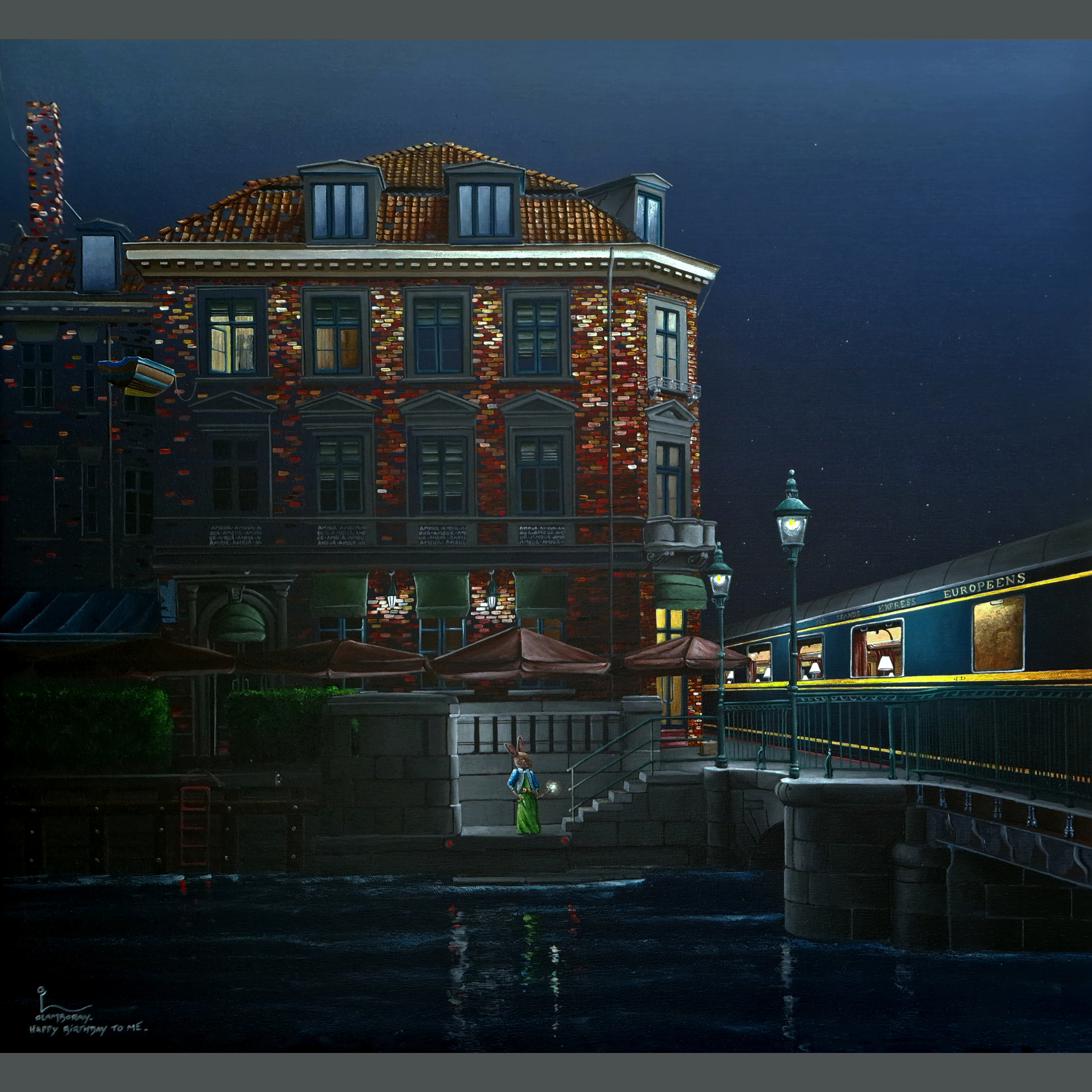 Peinture surréaliste - Le Rendez-Vous Secret