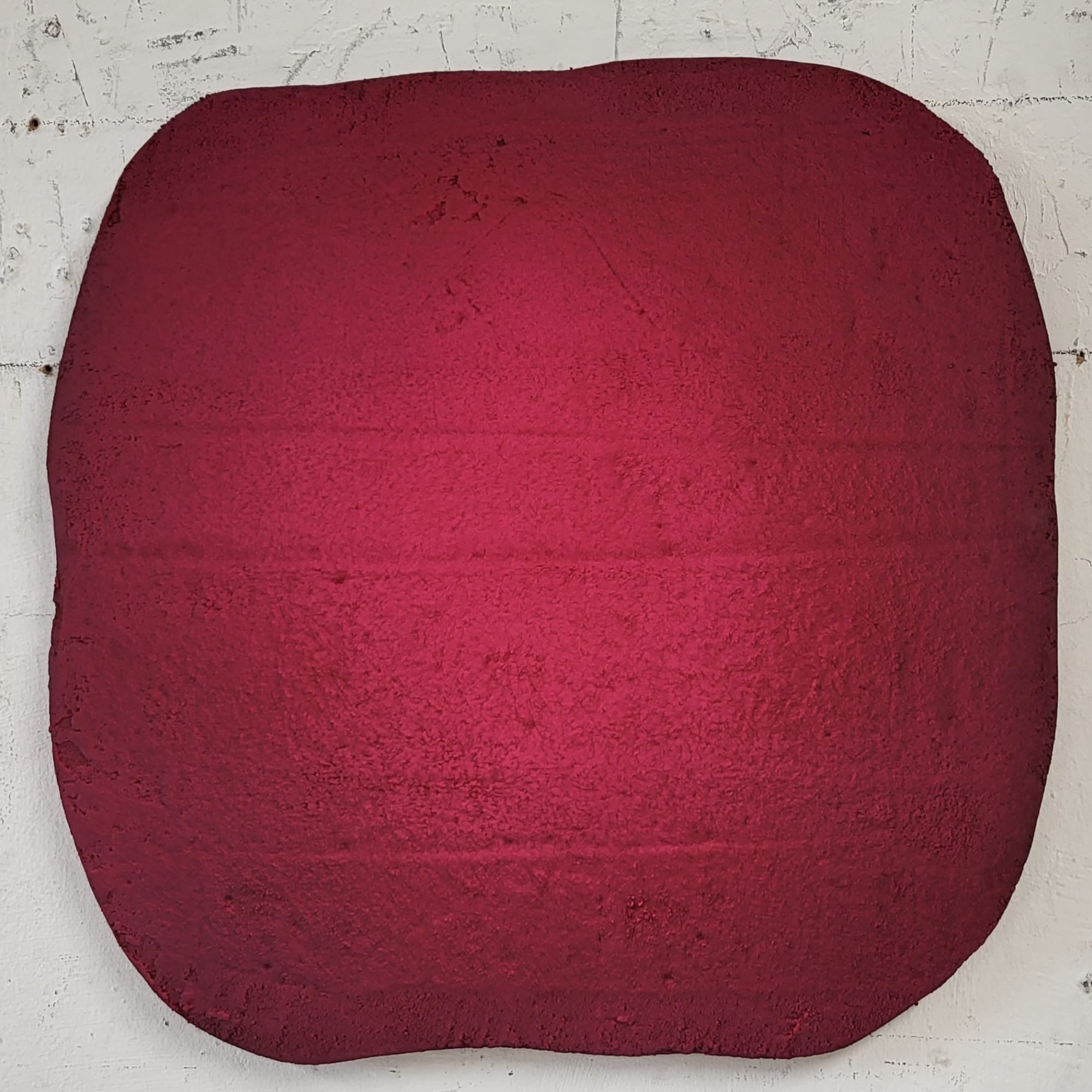 fuchsia pink organic form  37 x 37 cm