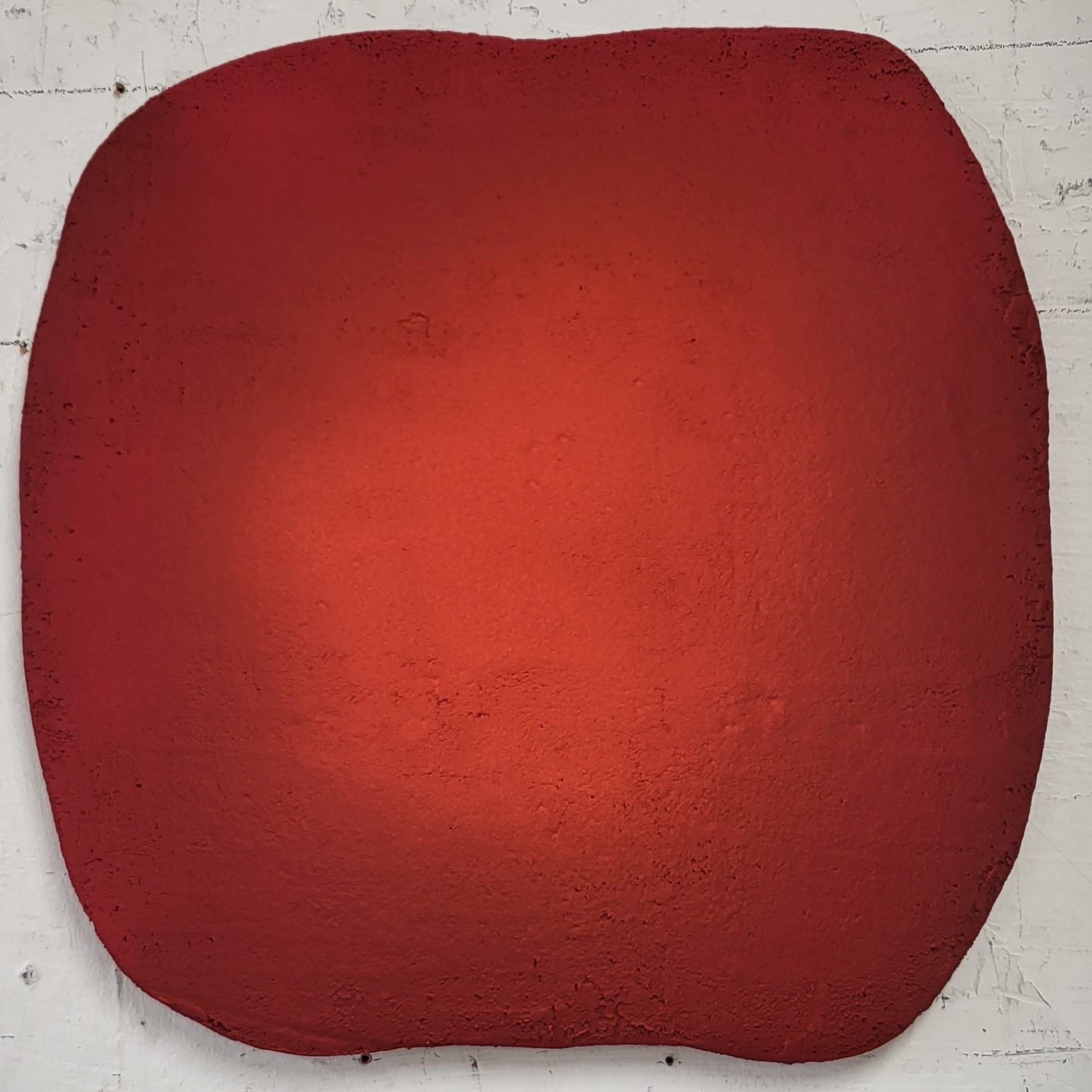 Vermilion Red organic form 37 x 37cm