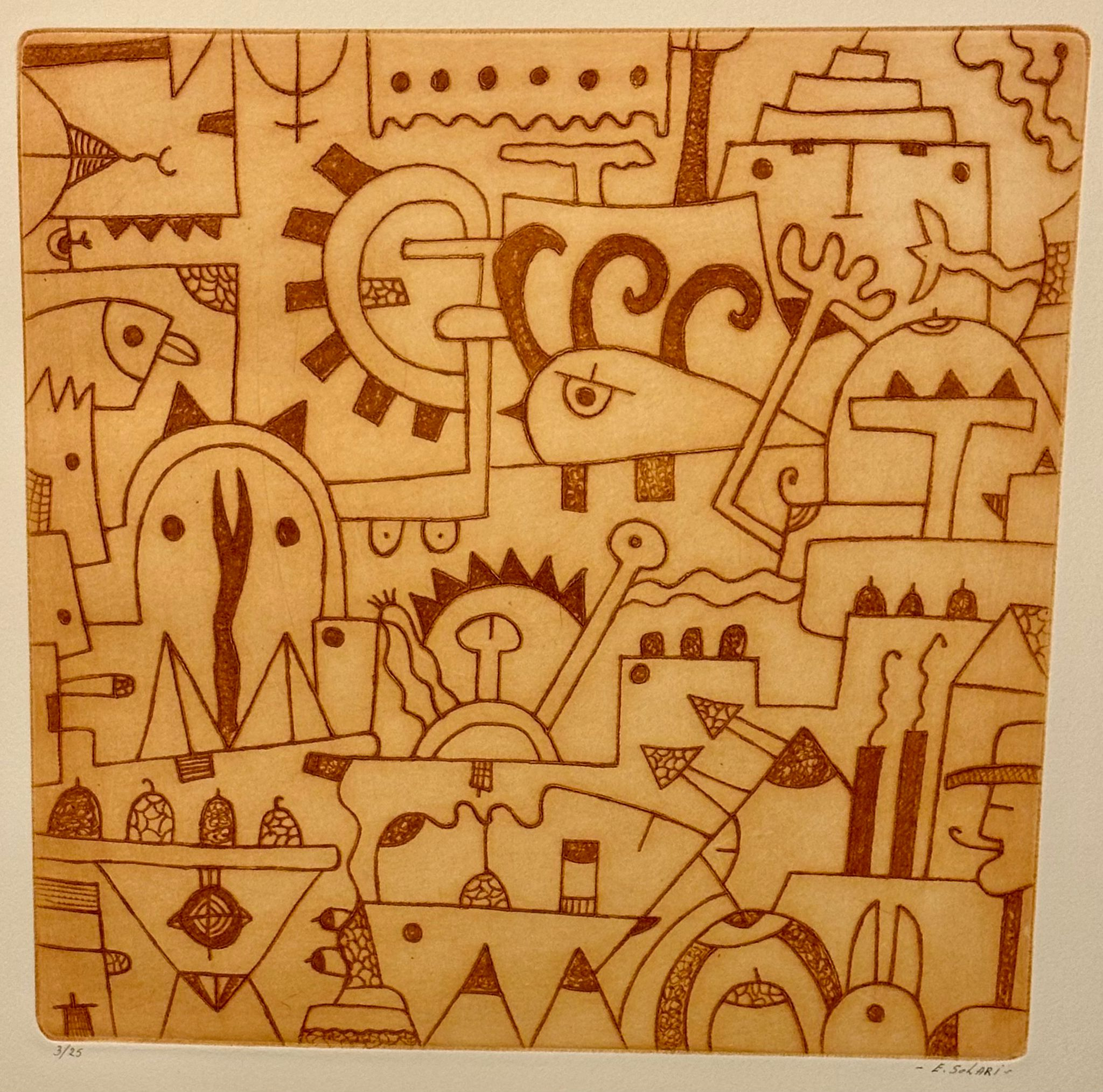 gravure de Edmundo Solari