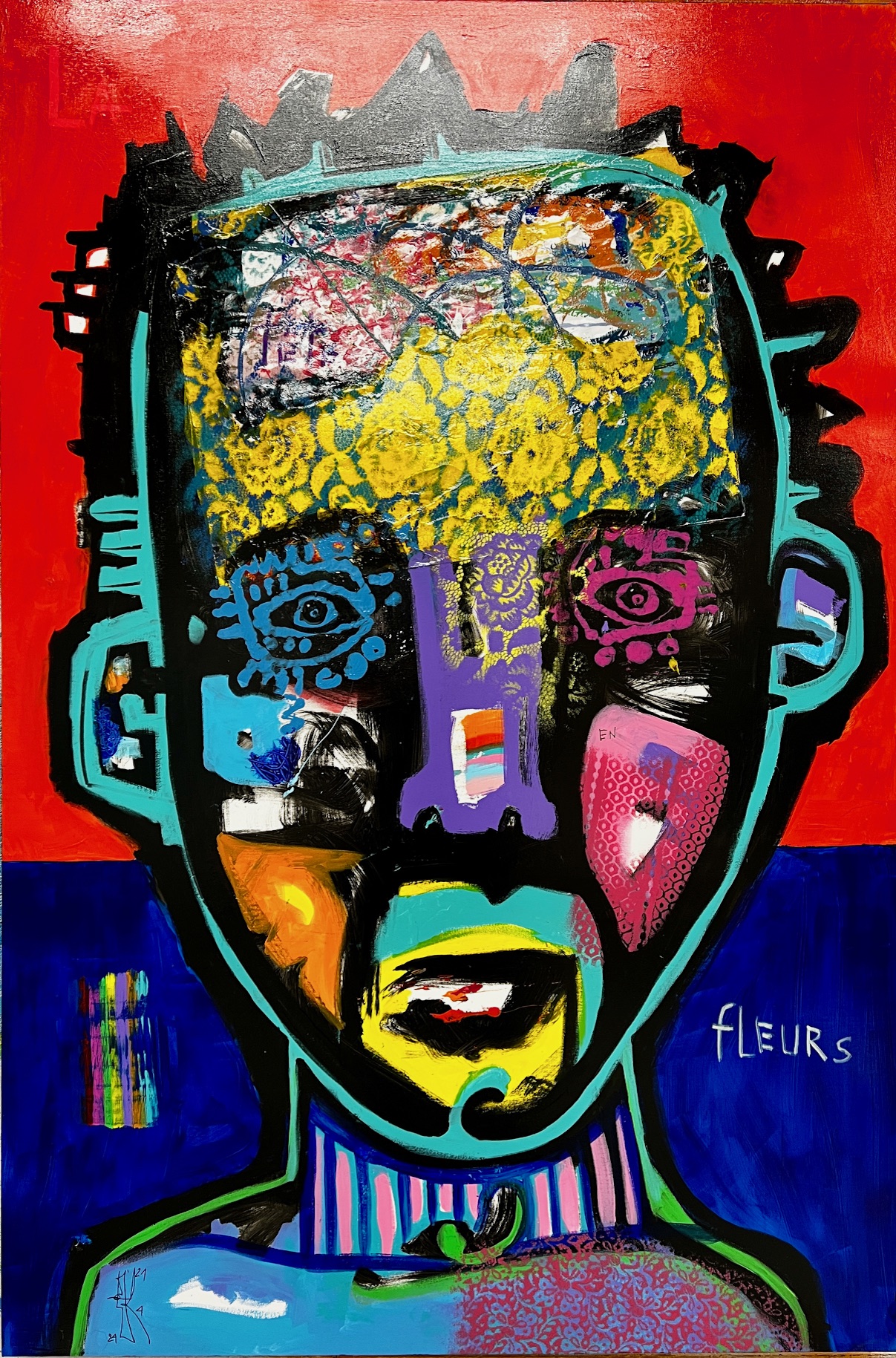 La tête en fleurs