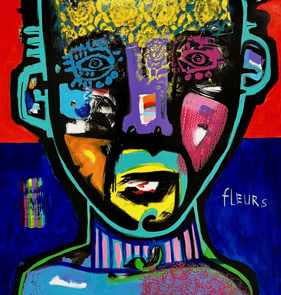 La tête en fleurs