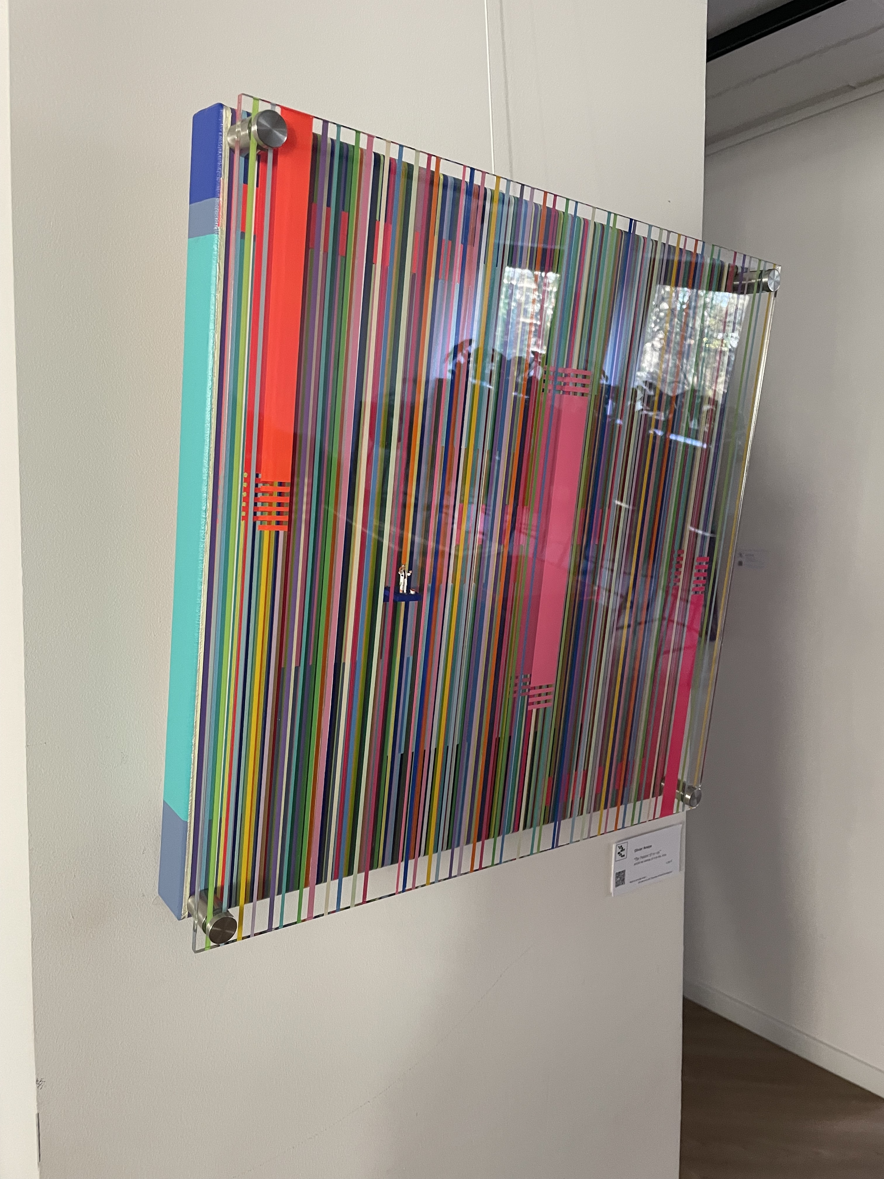 painting made of lines and plexiglass 