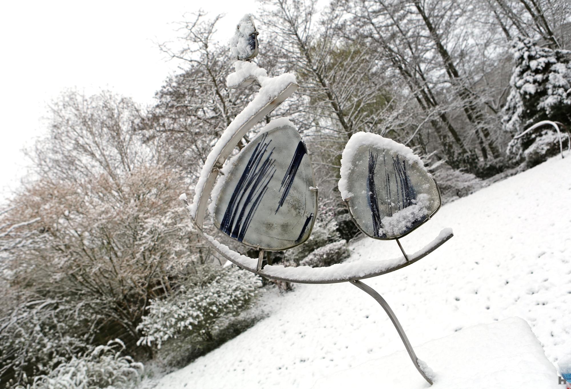 One after another ... in the snow