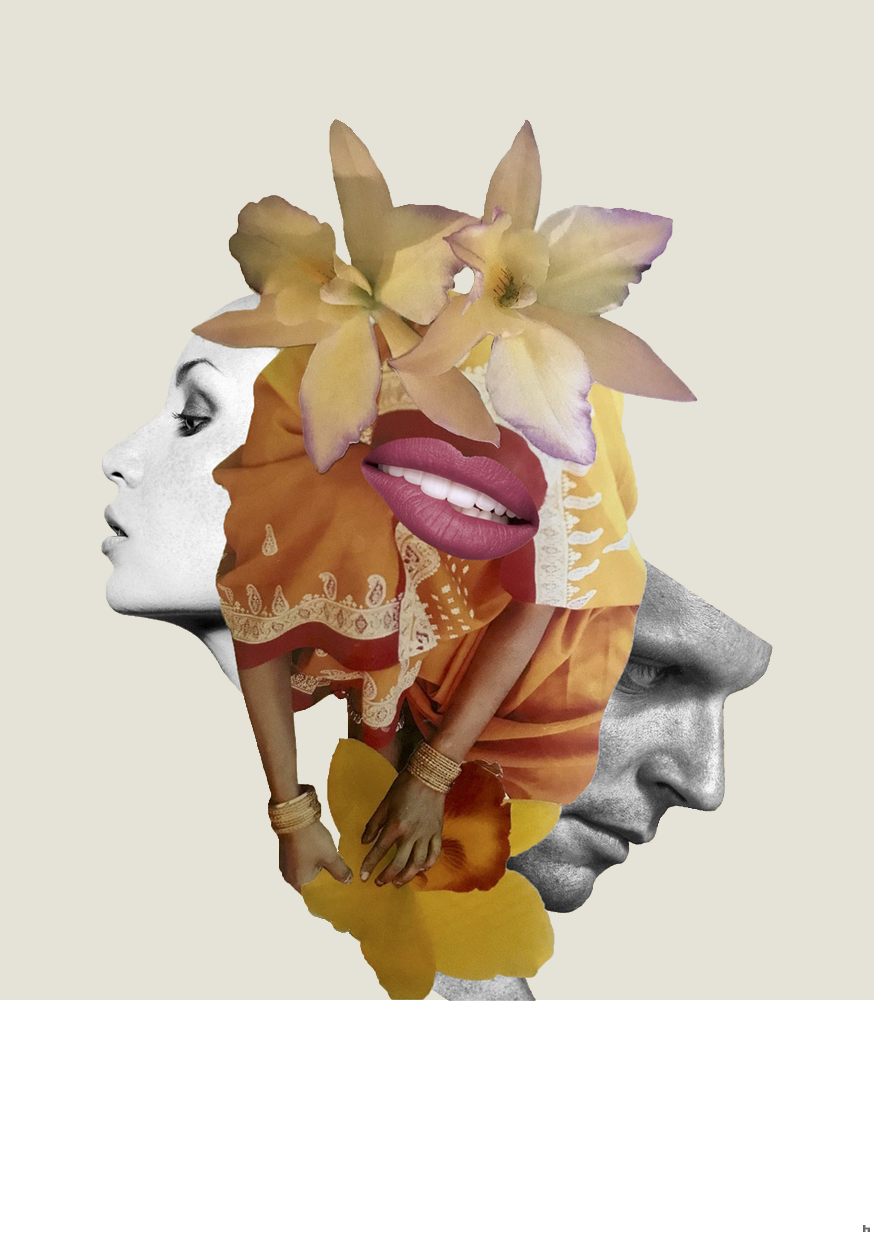 art visuel, collage analogique, poésie visuelle