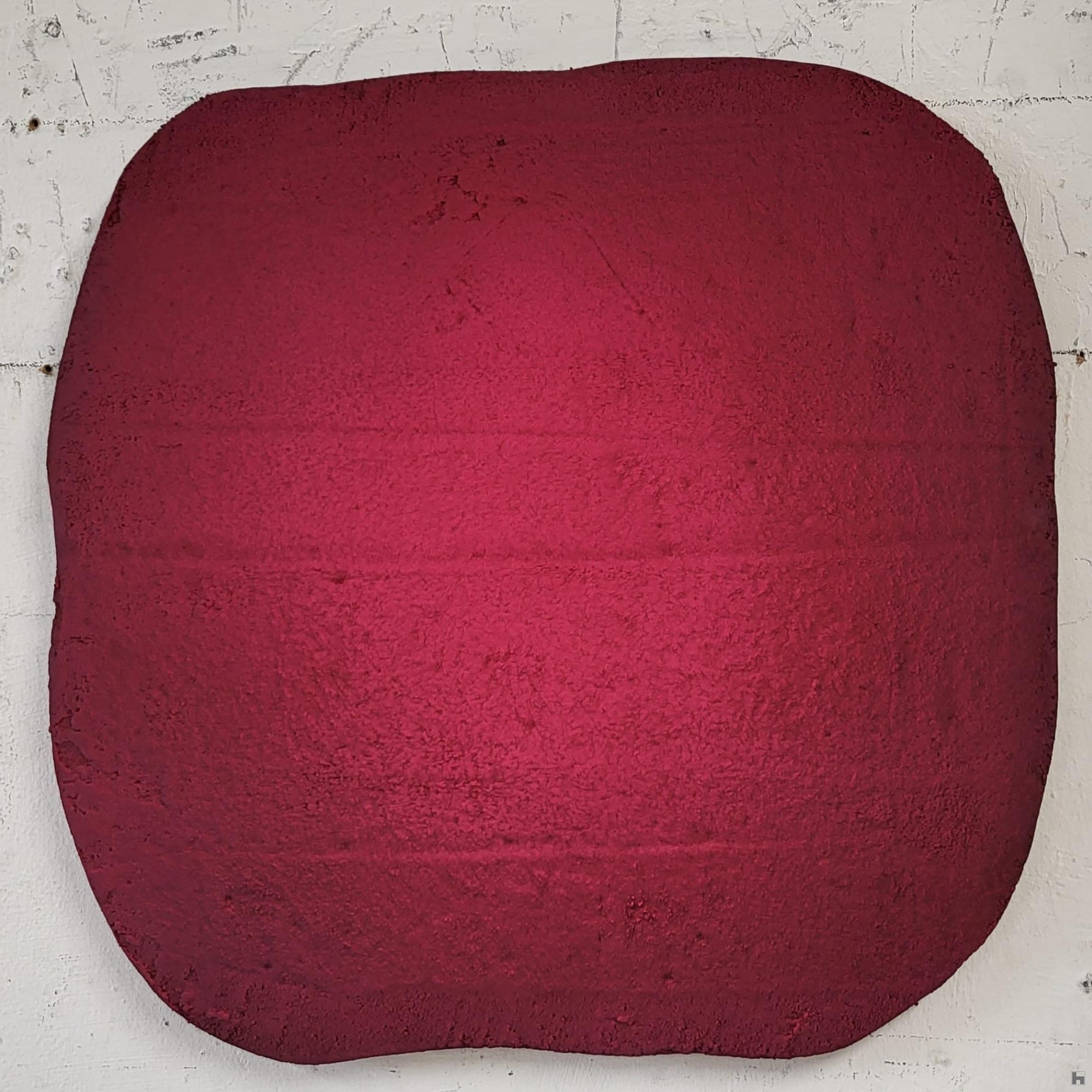 fuchsia pink organic form  37 x 37 cm