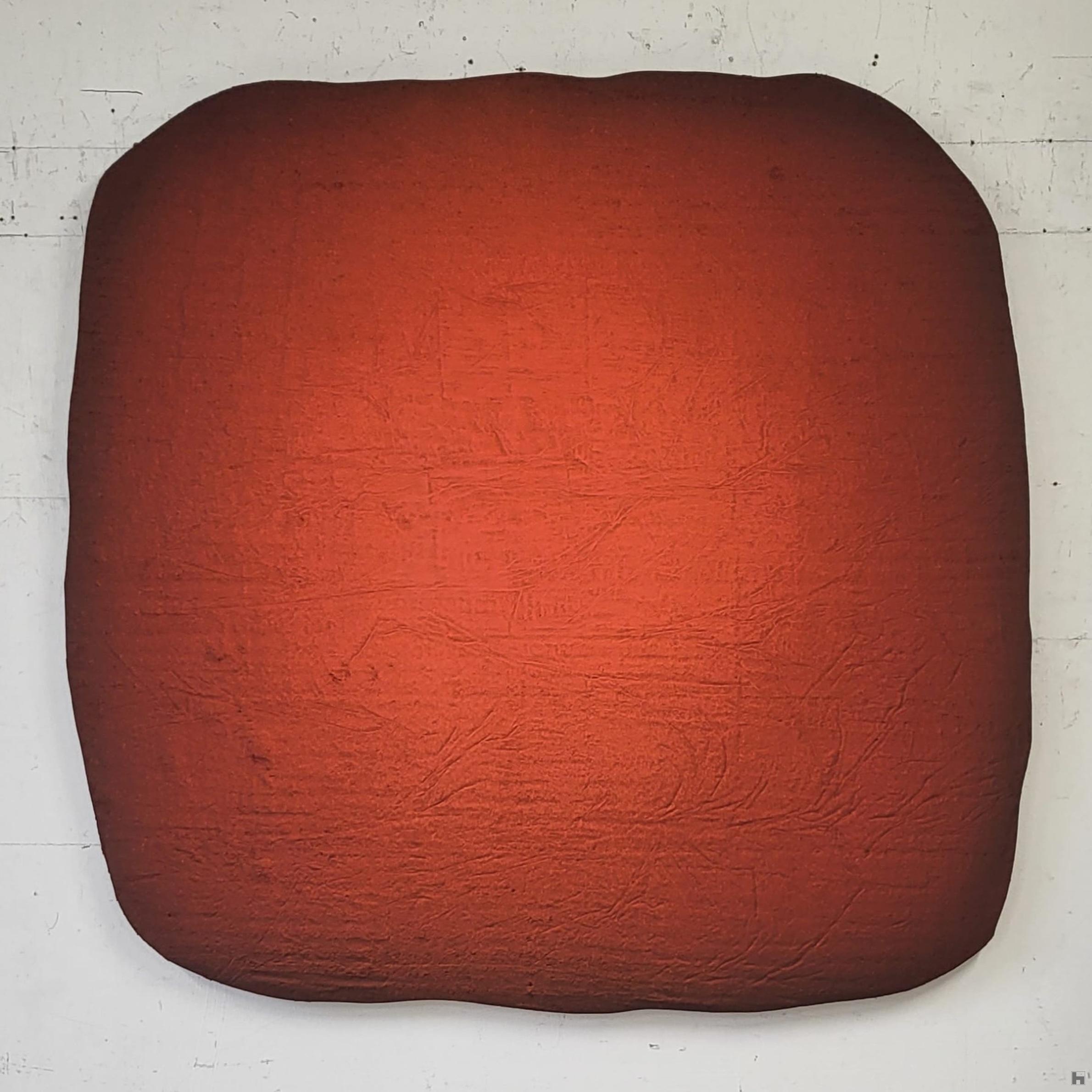 red organic form 100x100cm