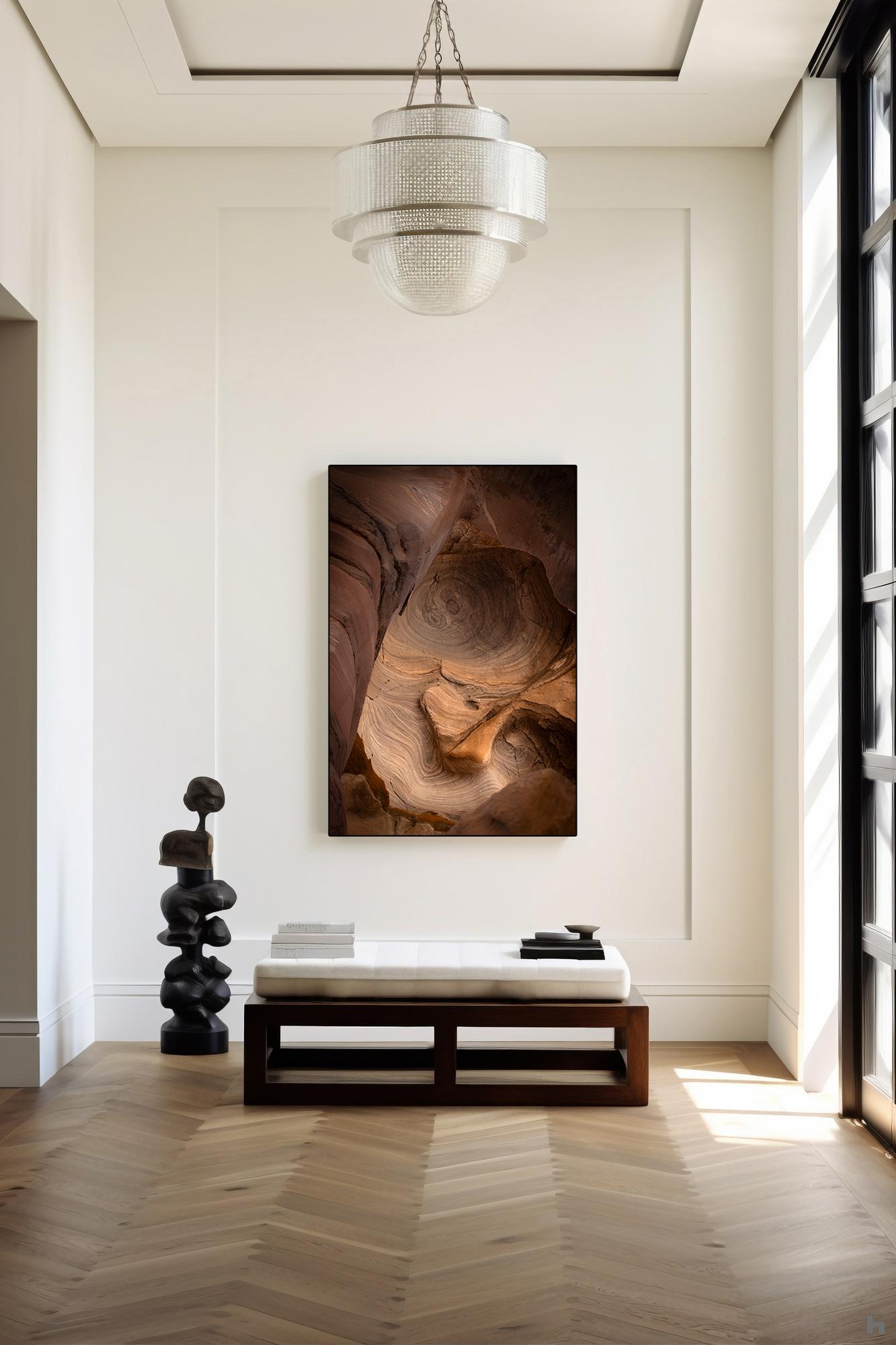 Puppet en contexte, accroché au mur.