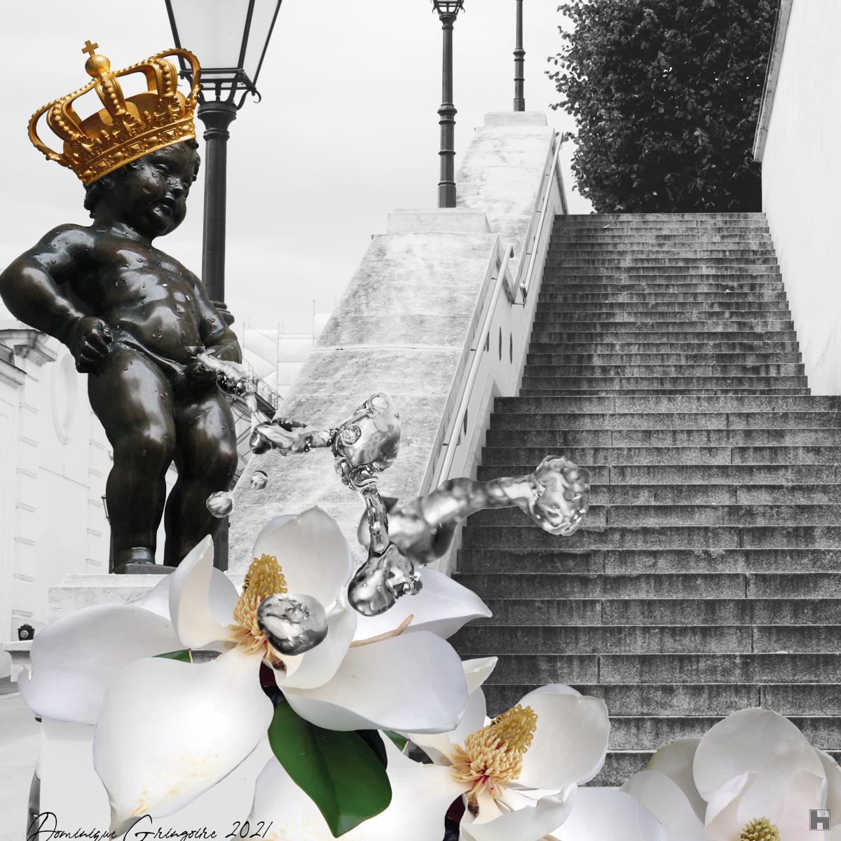 manneke peace ou mannekenpis collage