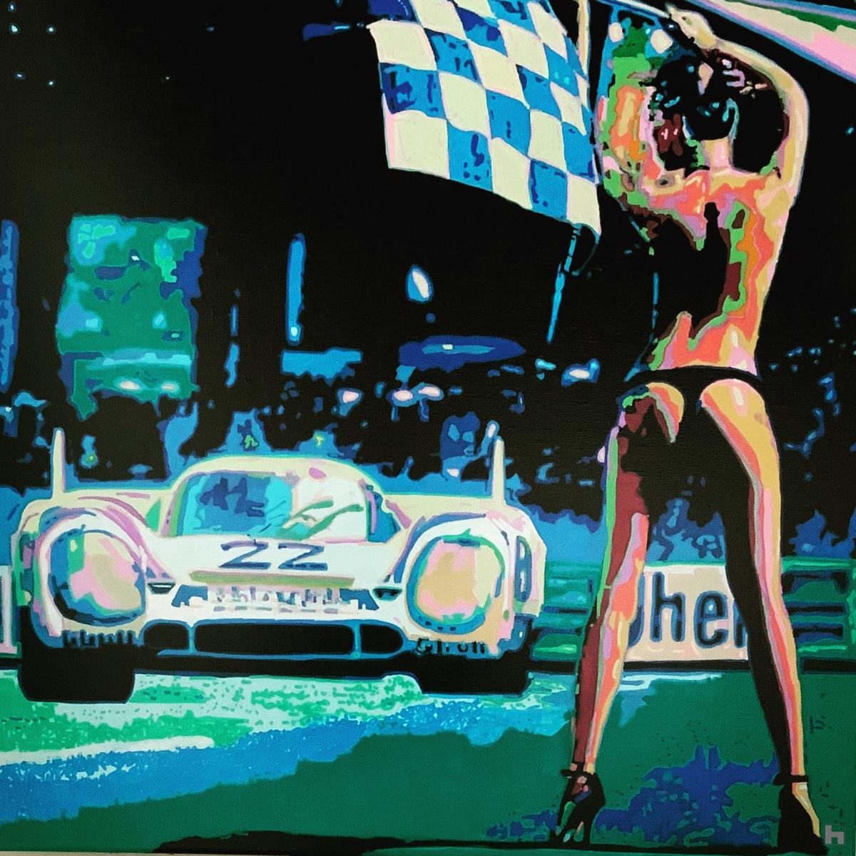 Automotive art: finish Le Mans
