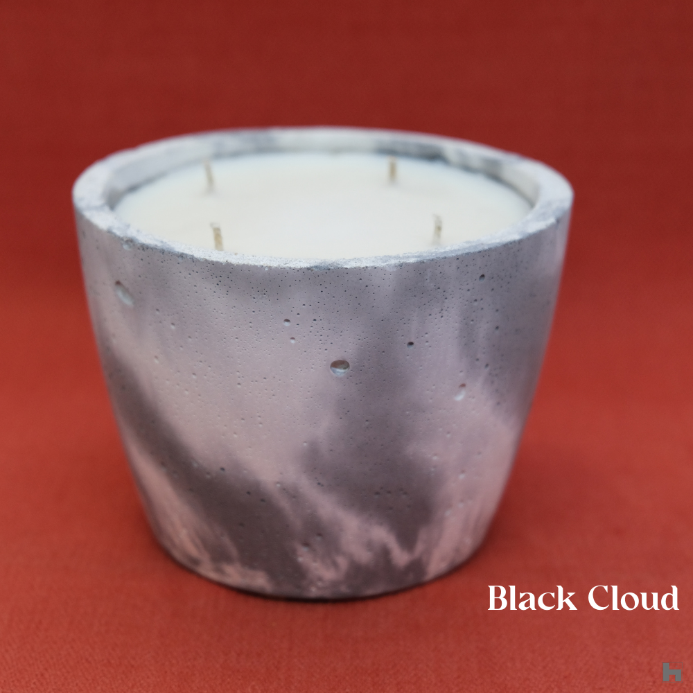 Terrae, design scented candle (Cèdre du Liban) made of concrete and vegetable wax