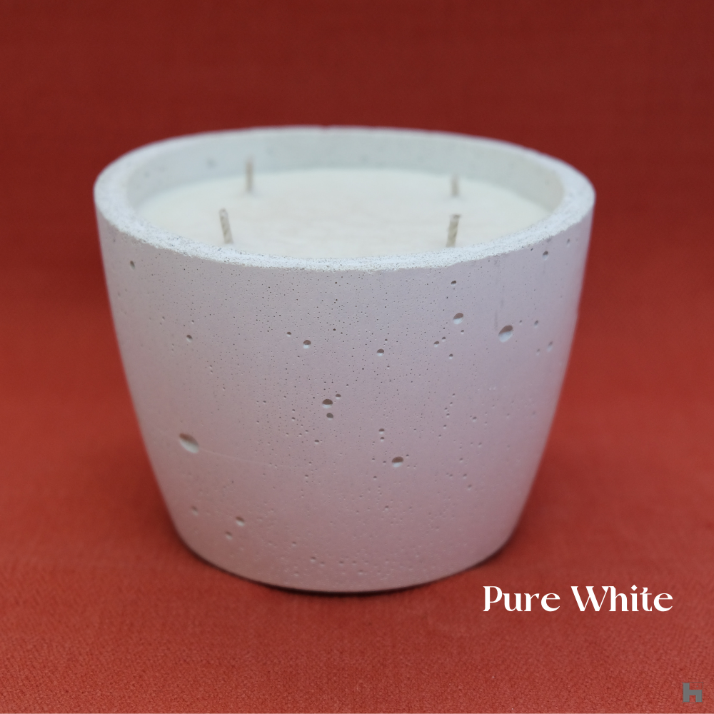 Terrae, design scented candle (Cèdre du Liban) made of concrete and vegetable wax