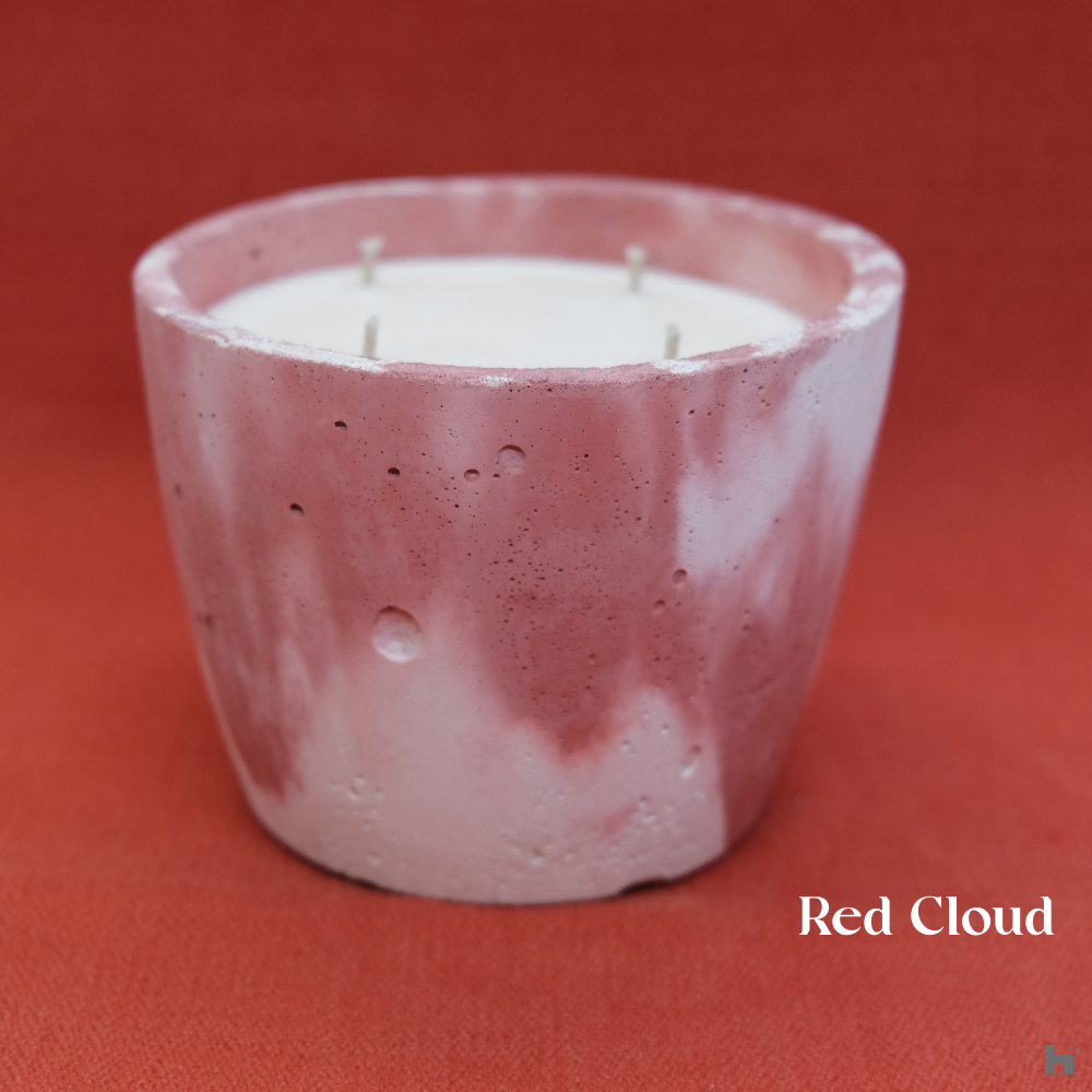 Terrae, design scented candle (Cèdre du Liban) made of concrete and vegetable wax