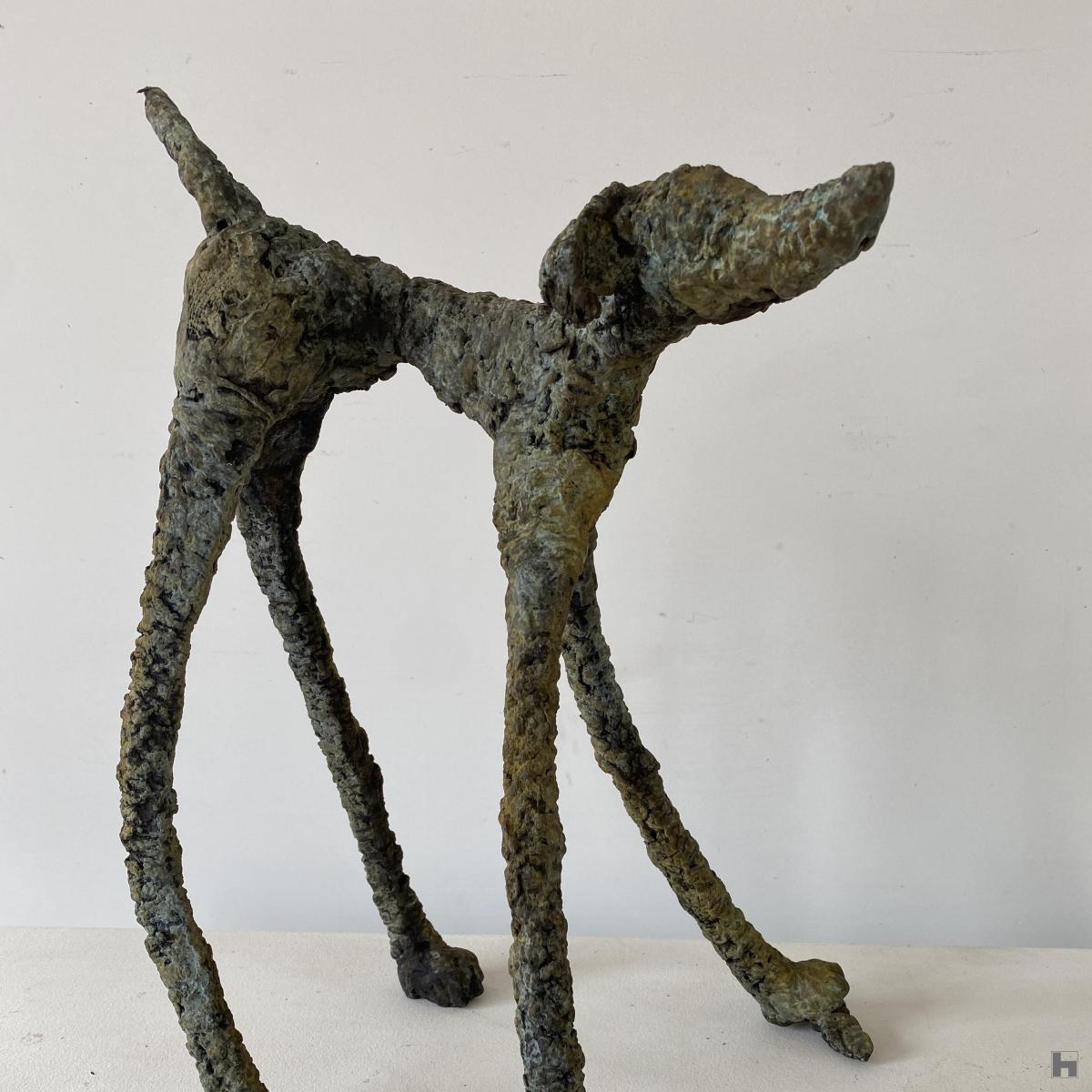 dog. bronze sculpture 