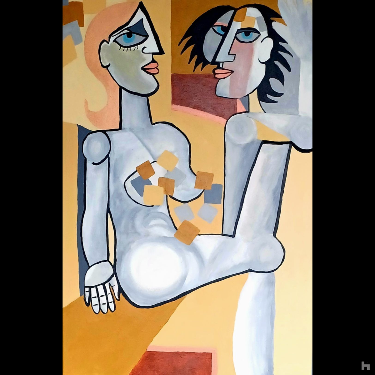 acryl painting square thinking cubism 