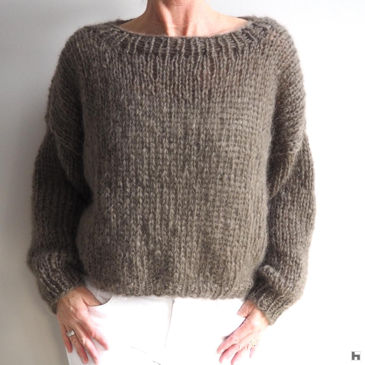 The Clara Sweater Chocolate Brown - Long sleeves