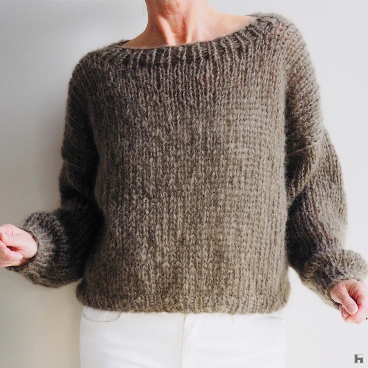 The Clara Sweater Chocolate Brown - Long sleeves