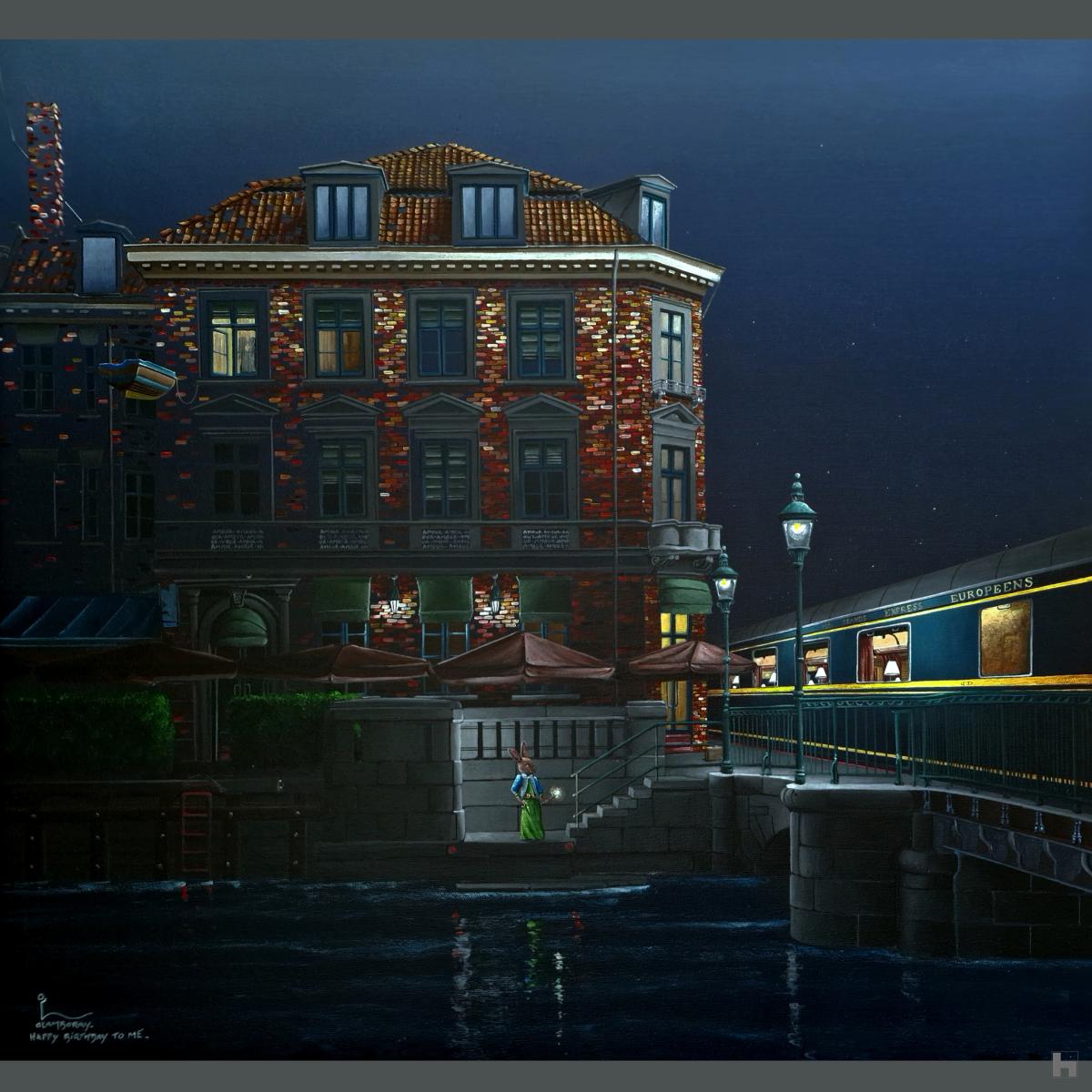 Peinture surréaliste - Le Rendez-Vous Secret