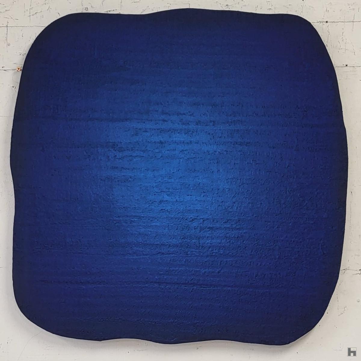 organische blauwe vorm 80x80cm