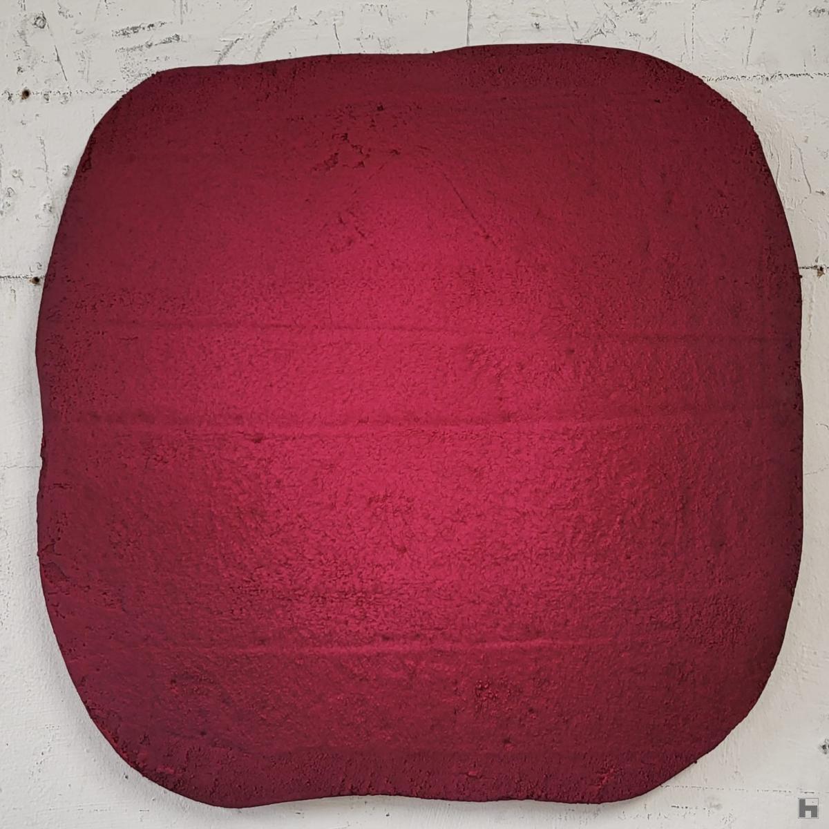 fuchsia pink organic form  37 x 37 cm