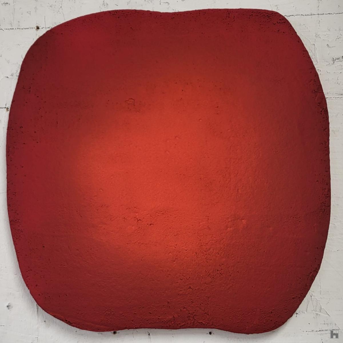 Vermilion Red organic form 37 x 37cm