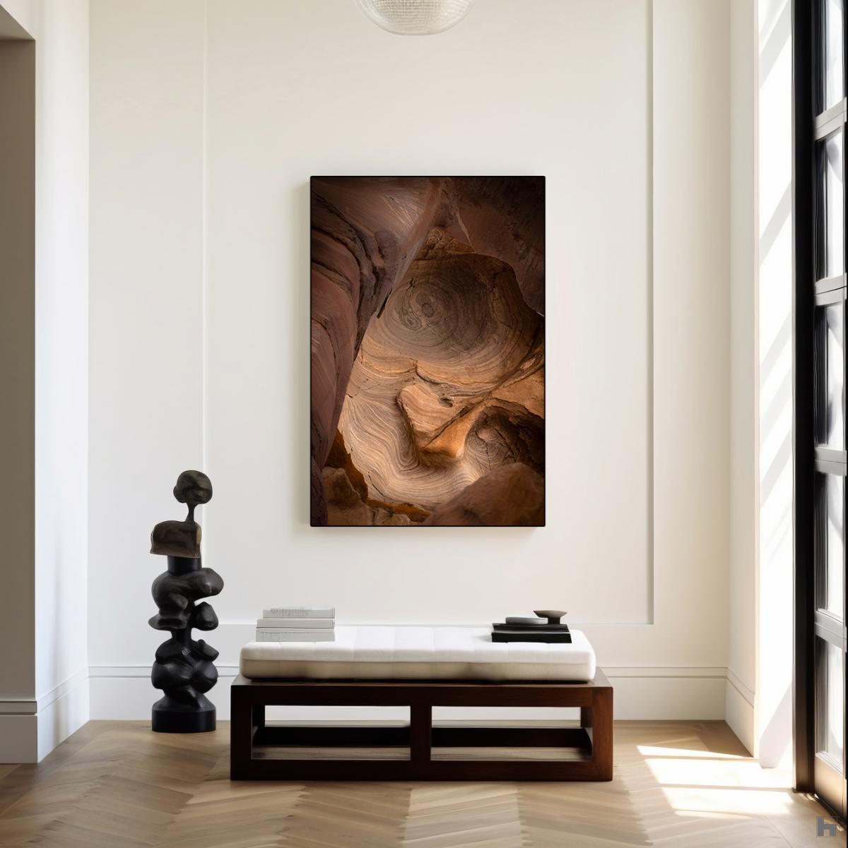 Puppet en contexte, accroché au mur.