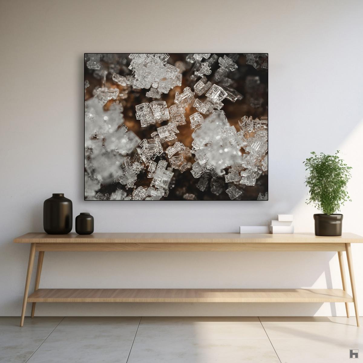 Tesseract en contexte, accroché au mur.