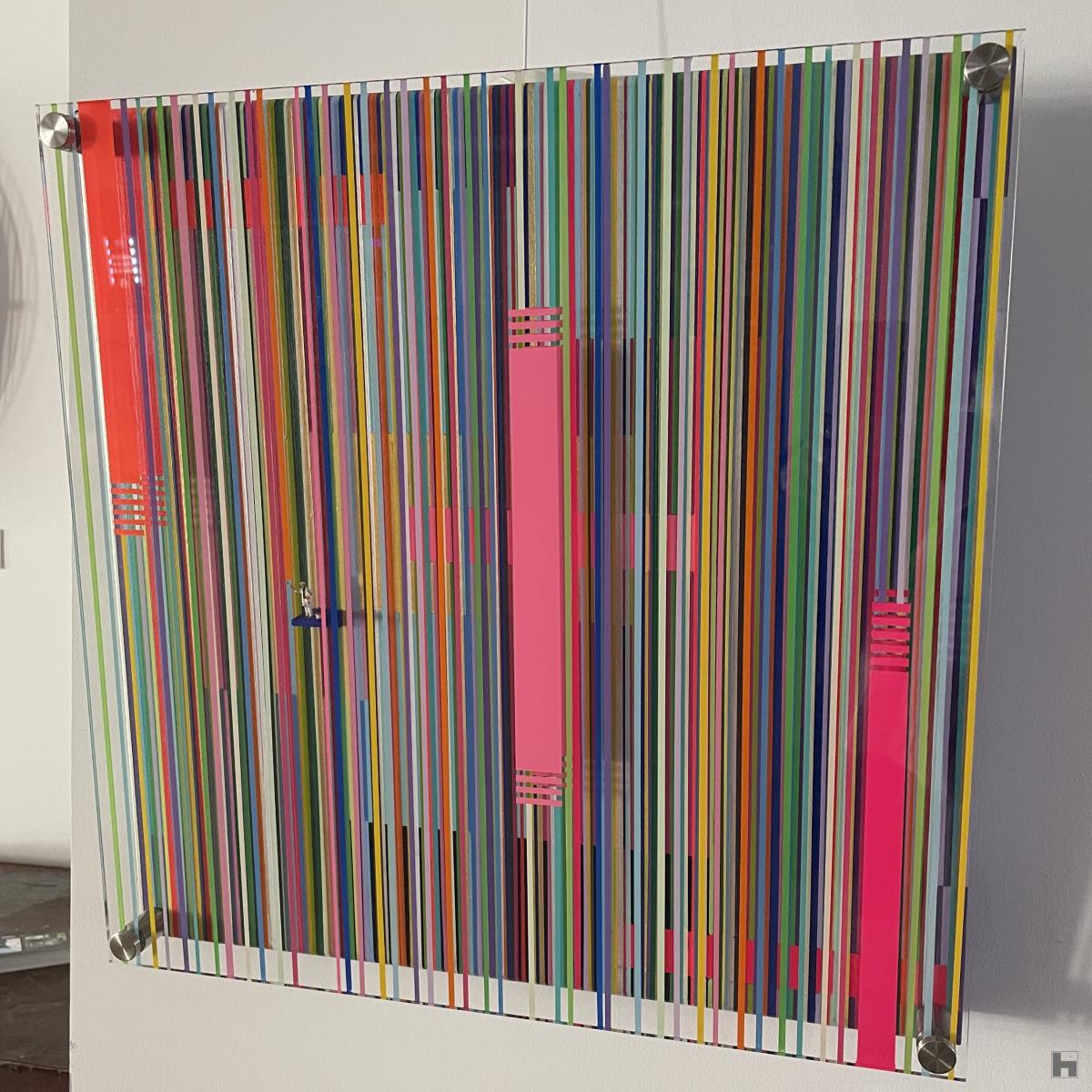 Olivier Ameye schilderij met lijnen 