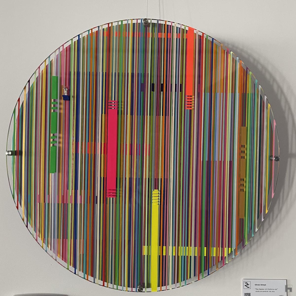 schilderij lijnen en plexi rond