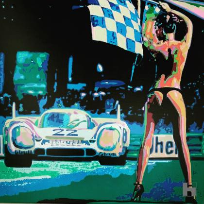 Automotive art: finish Le Mans