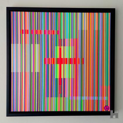 colored painting vertical lines abstract painting 