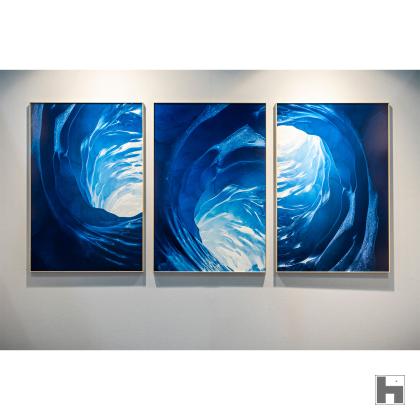 Foto Glacier Azur ingelijst 3-luik