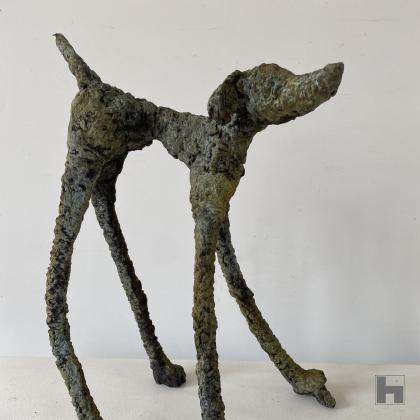 dog. bronze sculpture 