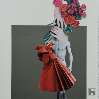 art visuel,collage analogique, poésie visuelle