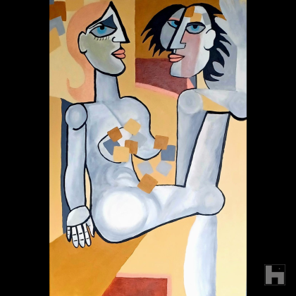 acryl painting square thinking cubism 