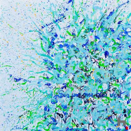 sur une mer bleu ver christophe de fierlant