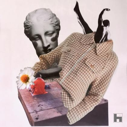 collage analogique, surréalisme, art visuel, ambiance déco