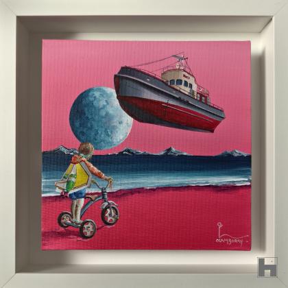 The Day She realised She Could Fly - Acrylic on Canvas panel - framed