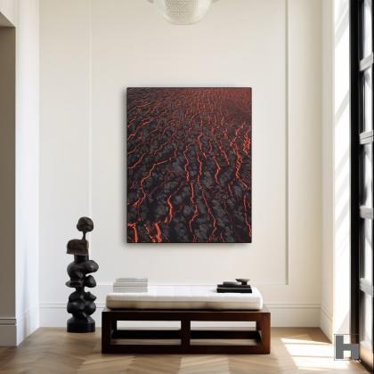 Brain Network en contexte, accroché au mur.