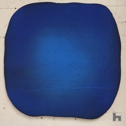 blue organic form 37 x 37 cm