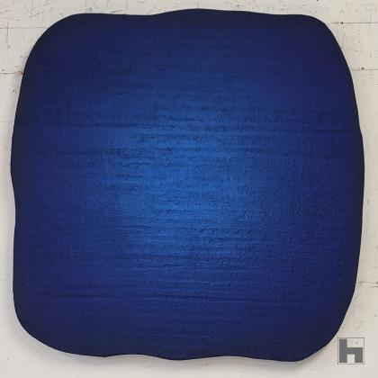 organische blauwe vorm 80x80cm